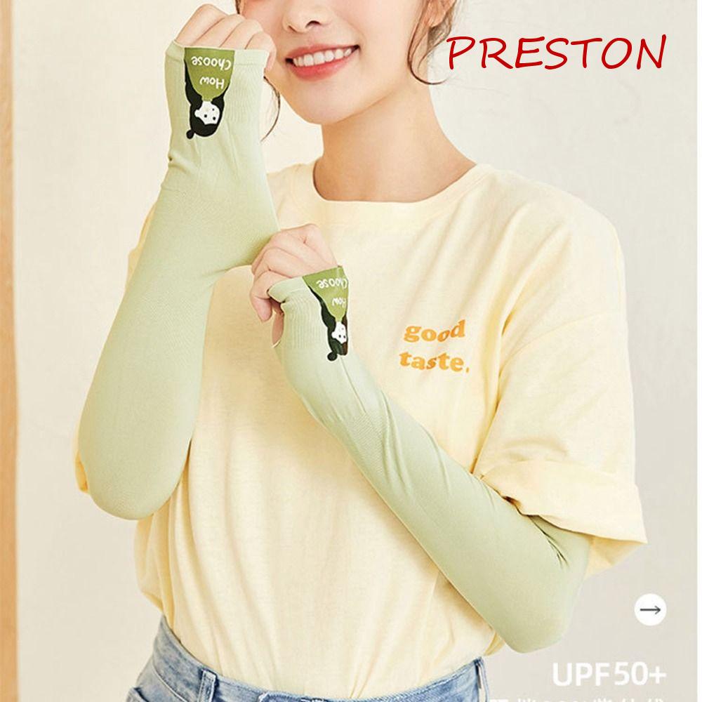 Găng Tay Chống Nắng Tia UV Bằng Nylon Mỏng Thoáng Khí Họa Tiết Hoạt Hình Cho Nữ