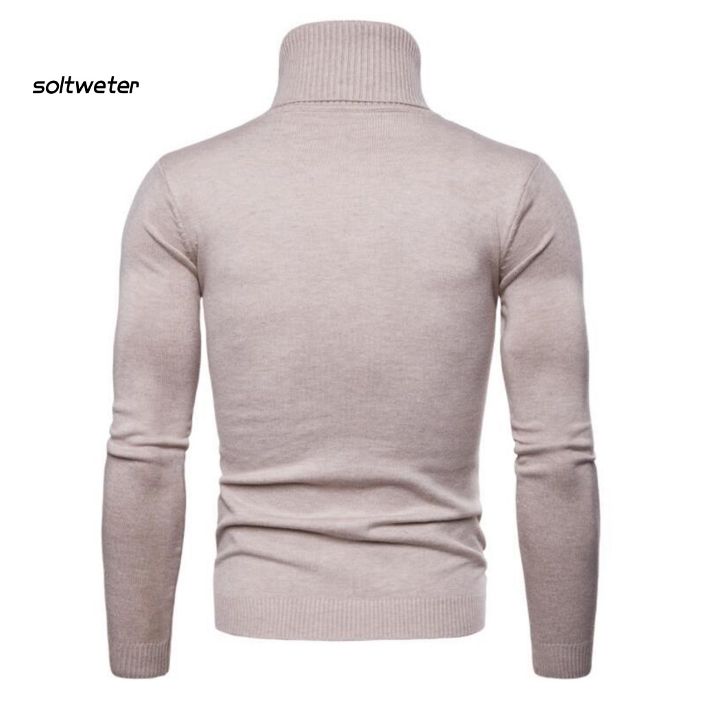 Áo Sweater Dệt Kim Cổ Cao Màu Sắc Đơn Giản Thời Trang Mùa Đông