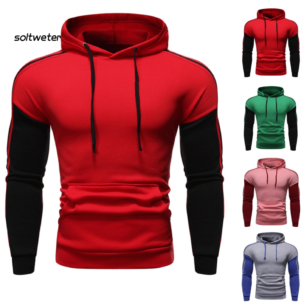 Áo Hoodie Màu Sắc Đơn Giản Giữ Ấm Cho Nam