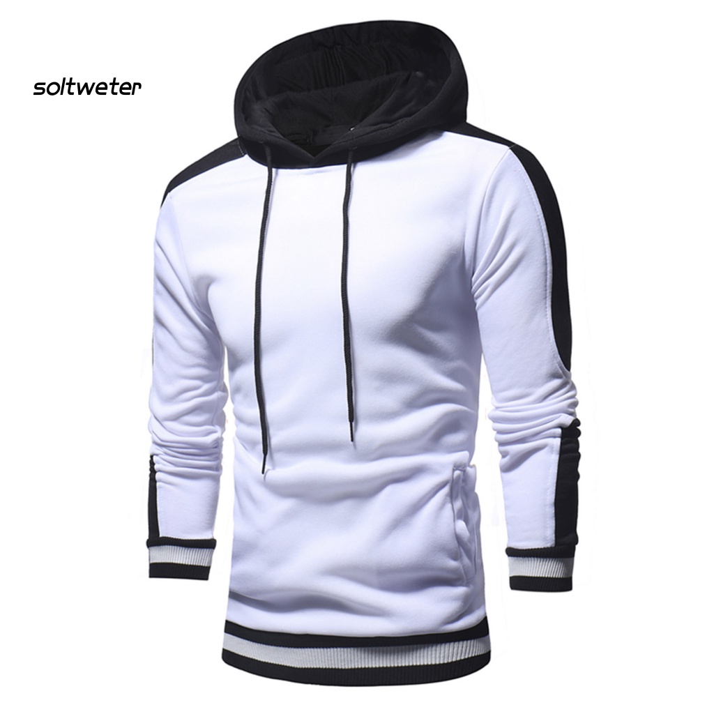 Áo Sweater Thể Thao Bằng Polyester Màu Sắc Đơn Giản Cho Nam