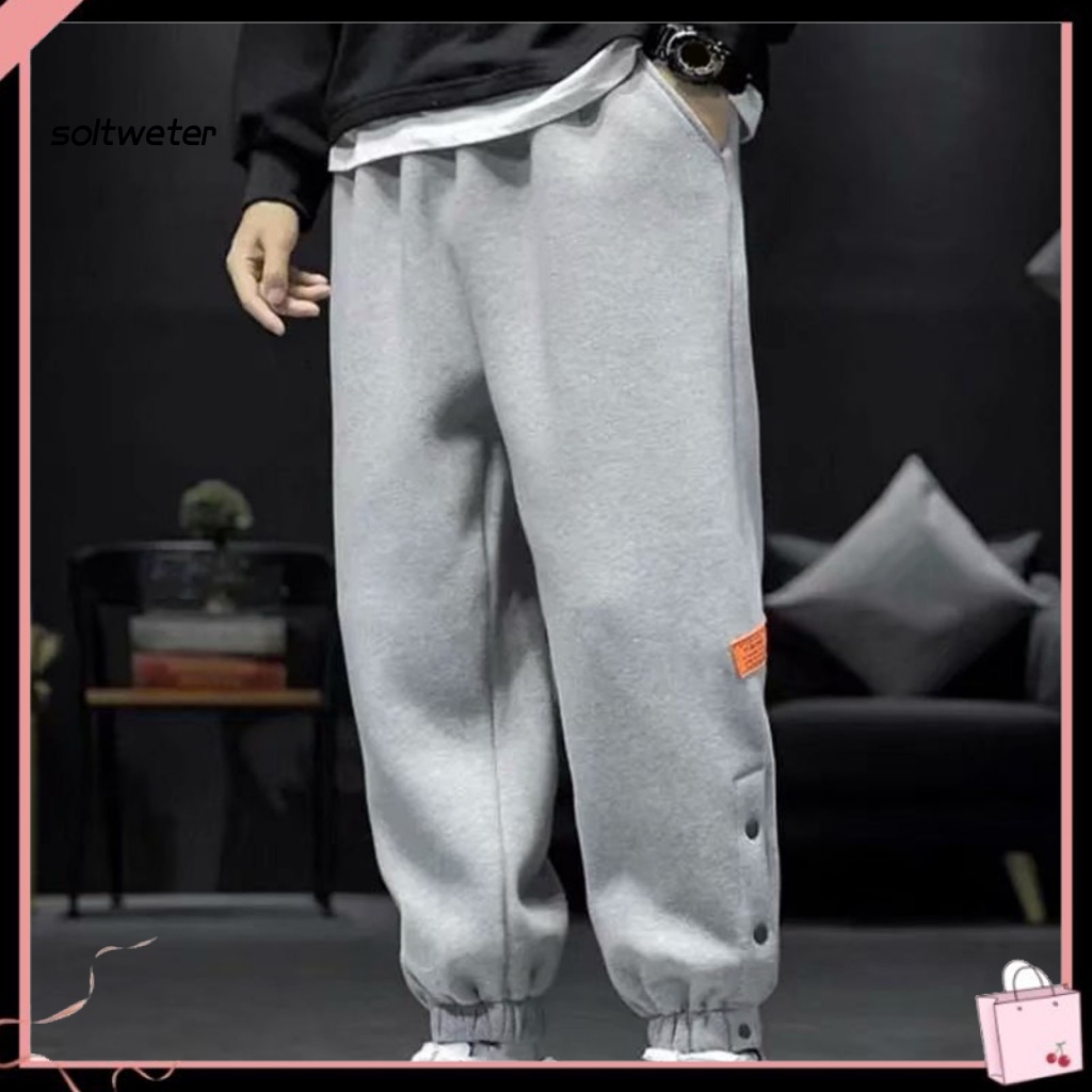 Quần Dài Lưng Thun Rút Dây Màu Sắc Đơn Giản Thời Trang Xuân Thu Cho Nam