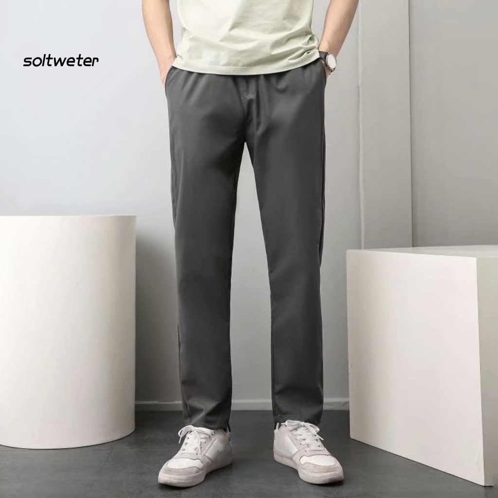 Quần Dài Lưng Vừa Dáng Ôm Có Nhiều Túi Dây Rút Thời Trang Xuân Thu Cho Nam