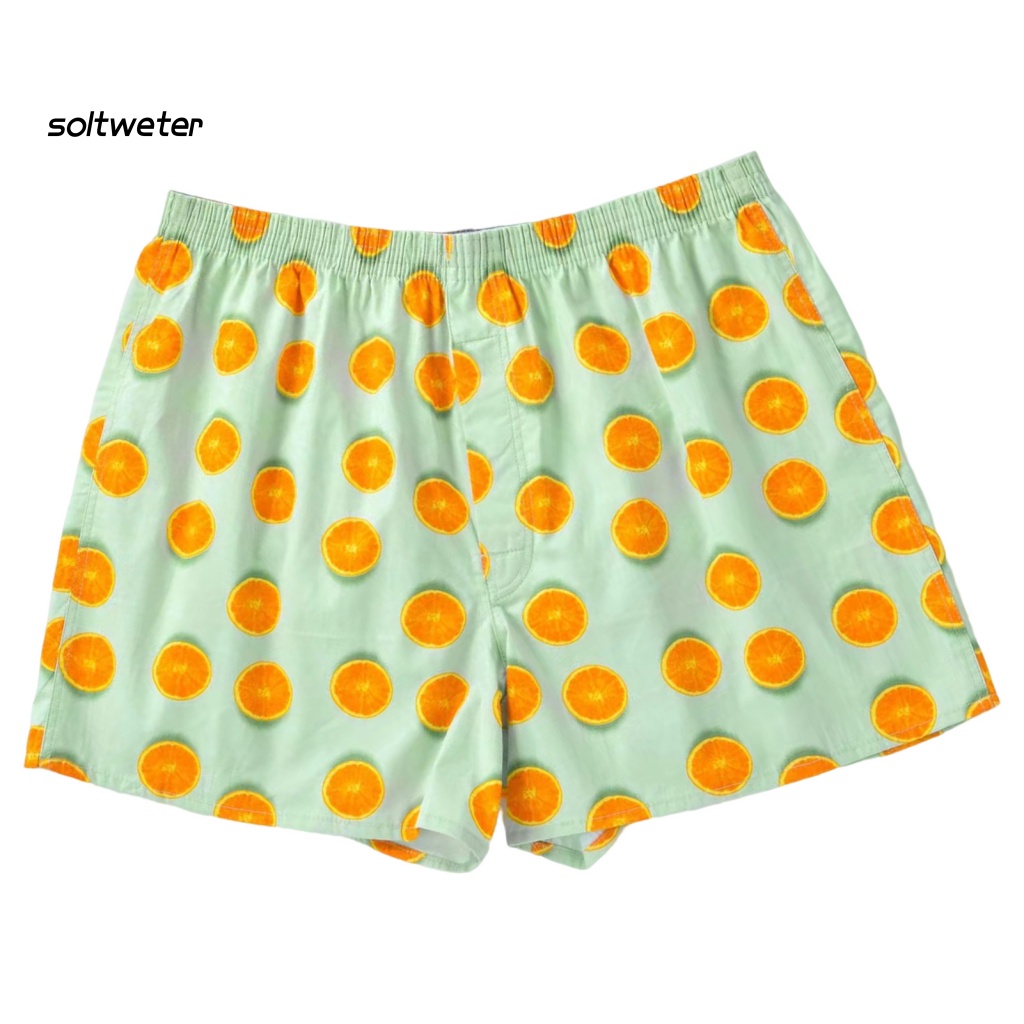 Quần Short Mỏng Dáng Rộng Lưng Thun Co Giãn Thoáng Khí In Họa Tiết Cây Dừa Thời Trang Cho Nam