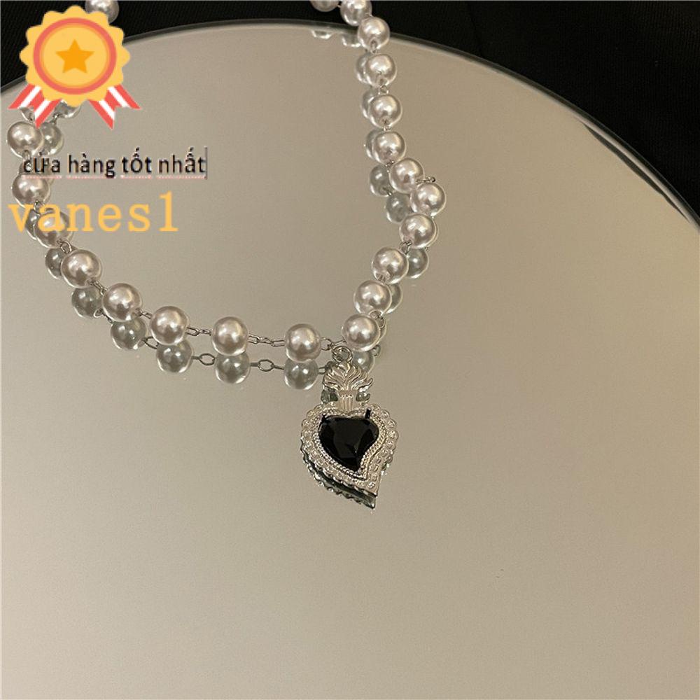 1 Vòng cổ Hai Lớp Mặt Trái Tim Thời Trang Dành Cho Nữ