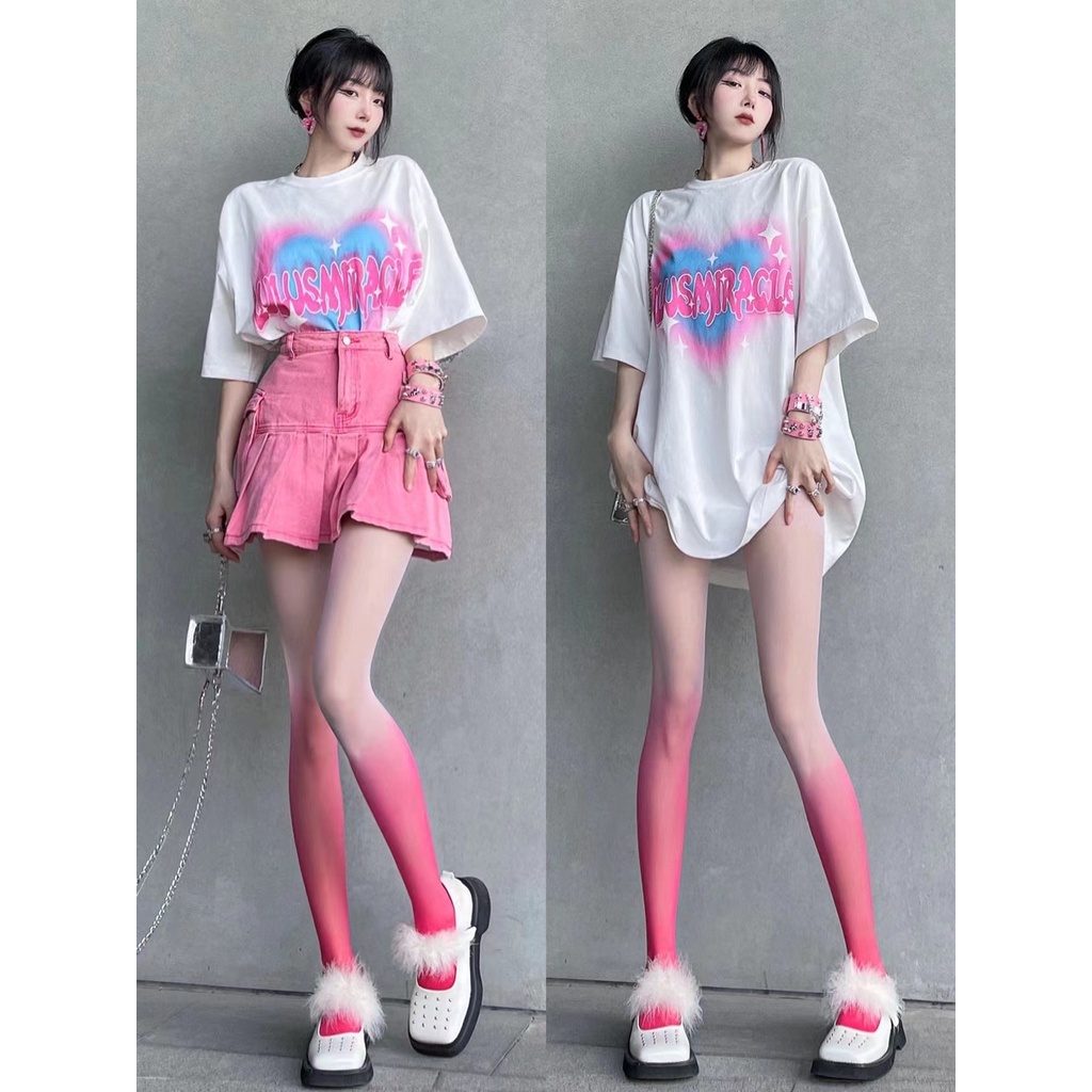 Y2k Chân Váy Jean Ngắn Chữ a Lưng Cao Xếp Ly Bằng Vải Denim Màu Hồng Thời Trang Mùa Hè Phong Cách Mới Dành Cho Bạn Nữ