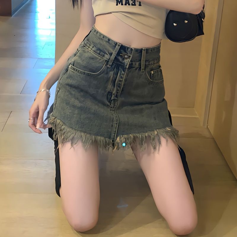 DAODIE Chân Váy Jean Y2K Dáng Chữ A Siêu Hot 2023 NEW JUN2912