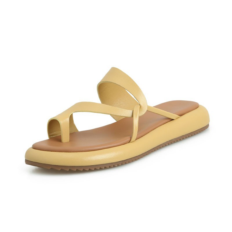 Tóc Thẳng Duoya Nhà Máy ~ [Hàng Có Sẵn] ~ Siêu Nhẹ!Dép Xỏ Ngón Quai Chéo Bằng Da Mềm Đế Dày Thời Trang Mùa Hè Cho Nữ