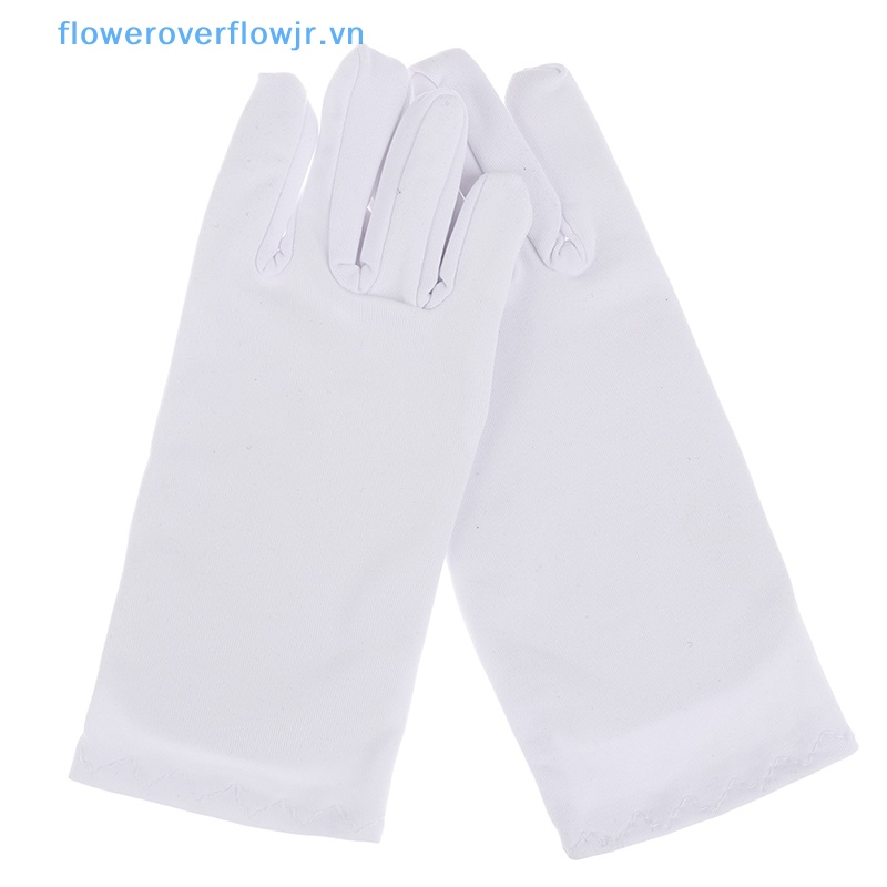 1 Đôi Găng Tay Bằng Vải Cotton Màu Trắng Túi Đeo Chéo Thời Trang Sành Điệu Cao Cấp