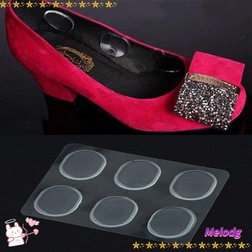 Bộ 6 Miếng Silicone Dán Gót Giày Hình Tròn Cho Nữ