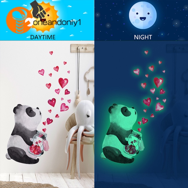 Nhãn Dán Tường Họa Tiết Gấu Trúc Vẽ Tay Phong Cách Trung Hoa Trang Trí Phòng Khách / Phòng Ngủ