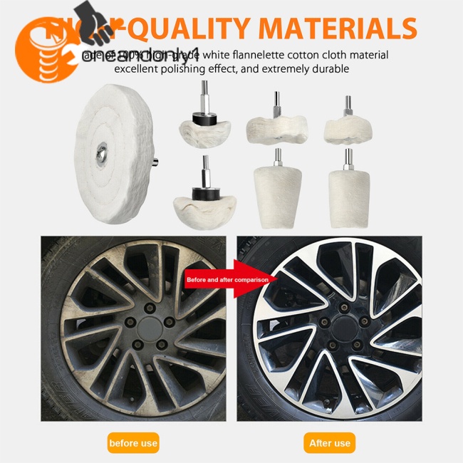 Bộ 7 Món Dụng Cụ Đánh Bóng Xe Hơi Bằng Hợp Kim Nhôm