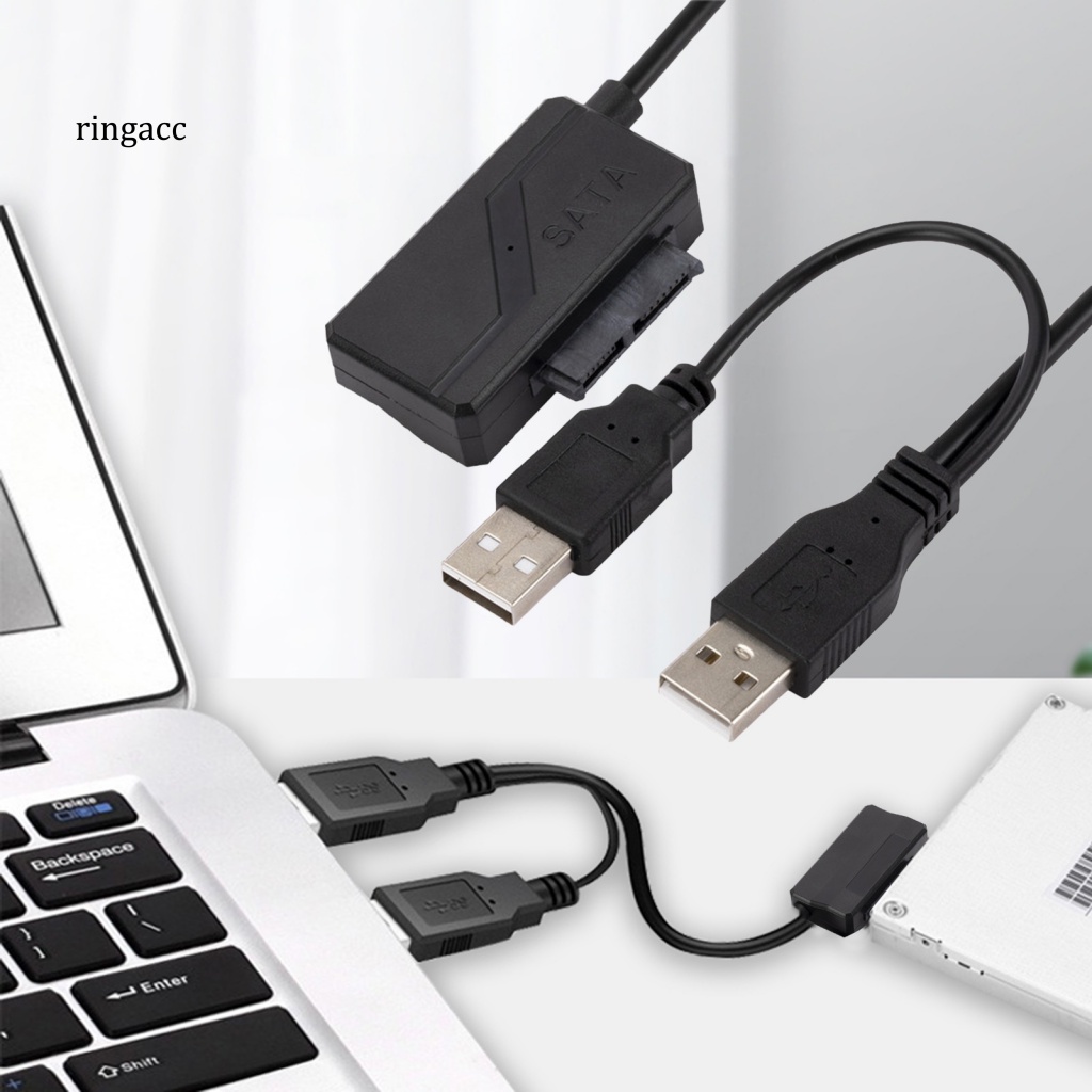 Dây Cáp Chuyển Đổi Nguồn Điện 6Pin + 7Pin SATA Sang USB2.0 Chuyên Dụng Cho Laptop