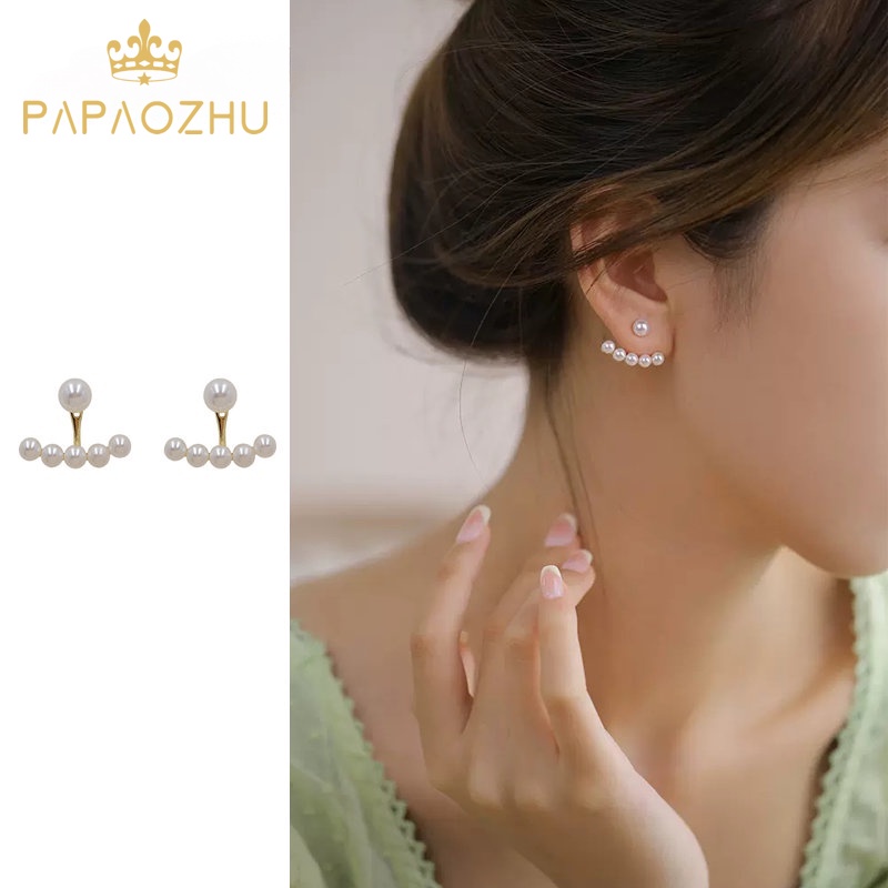 Đôi Khuyên Tai Đính Hạt Ngọc Trai Giả Thời Trang Hàn Quốc Cho Nữ