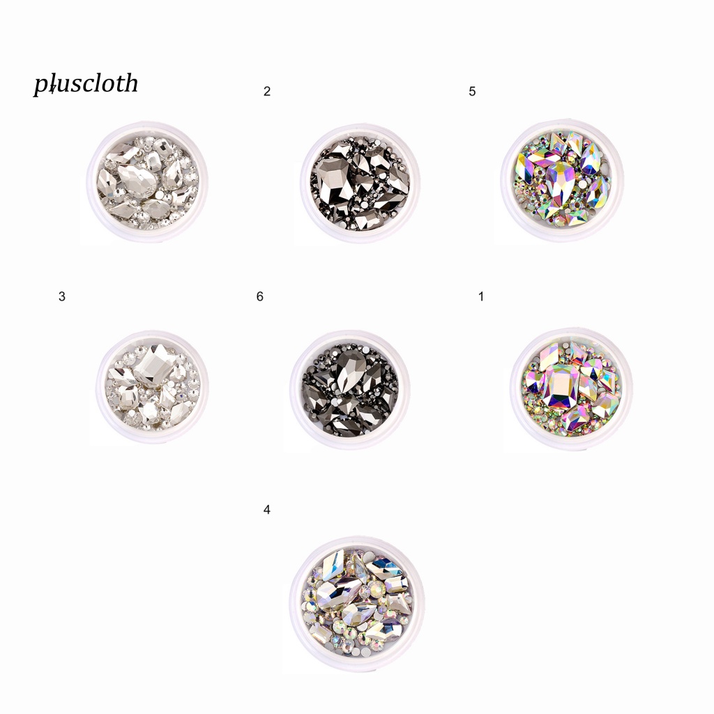 1 Hộp Hạt Đá 3D Lấp Lánh Trang Trí Móng Tay Thời Trang