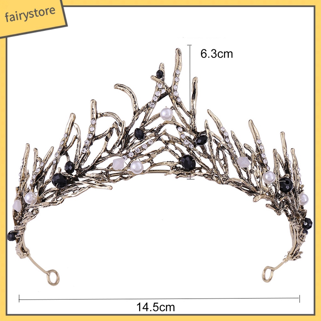Vương Miện Cài Tóc Hình Cỏ Biển Đính Ngọc Trai Giả Cho Cô Dâu