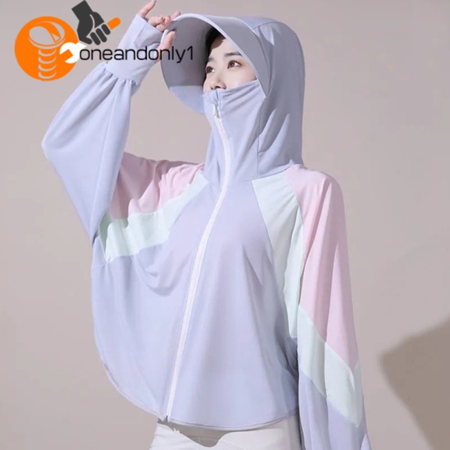 Áo Khoác Chống Nắng Thoáng Khí Bảo Vệ Khỏi Tia Uv Màu Tương Phản Thời Trang Mùa Hè Cho Nữ