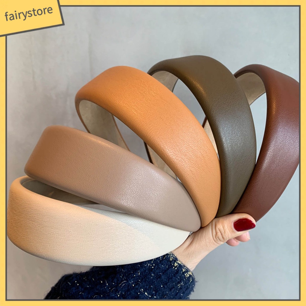 Băng Đô Cài Tóc Dày Dặn Màu Trơn Không Dễ Trượt Trọng Lượng Nhẹ Phong Cách Cổ Điển Cho Nữ