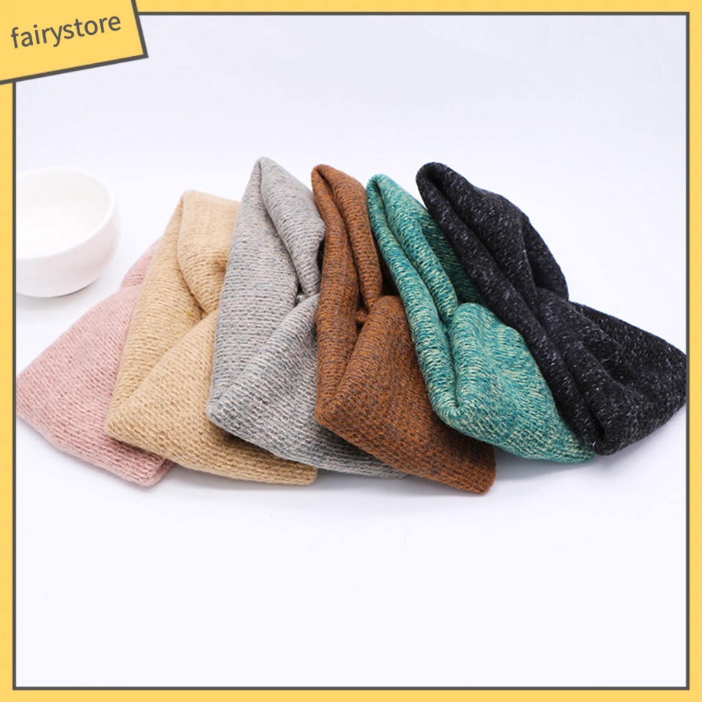 Băng Đô Cài Tóc Đan Chéo Màu Sắc Trơn Thoáng Khí Tiện Dụng Mang Theo Du Lịch Cắm Trại