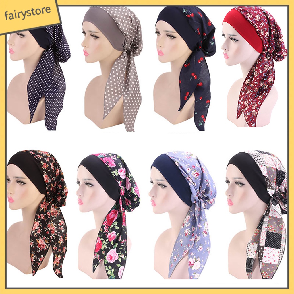 Mũ Trùm Đầu Bằng Cotton Co Giãn Thời Trang Cho Nữ