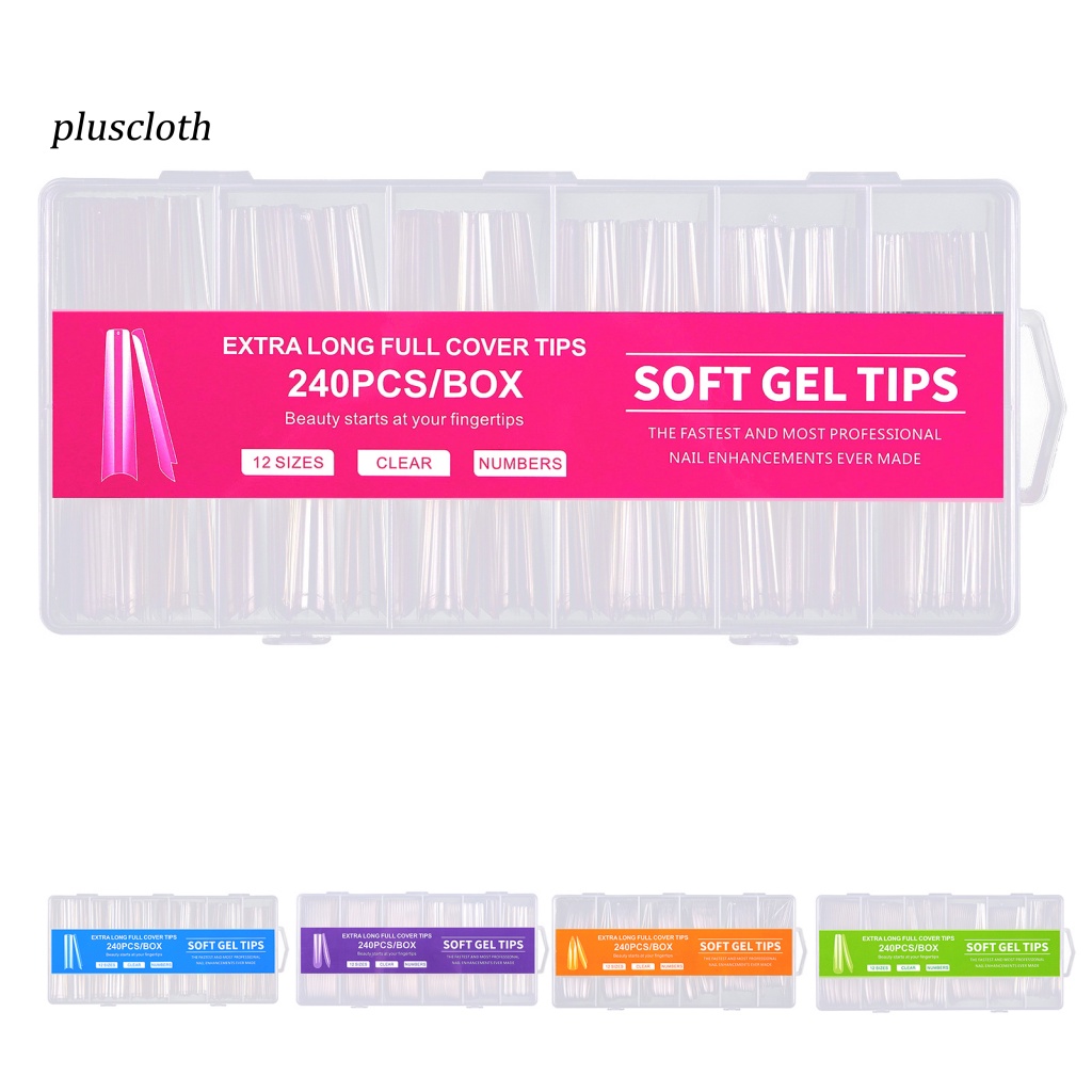 1 Hộp Móng Tay Giả Bằng Nhựa Trong Suốt Độ Bền Cao Có Thể Tháo Rời