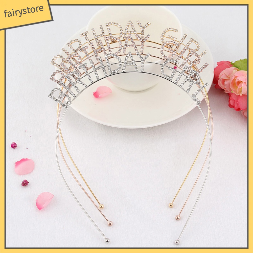 Băng Đô Cài Tóc Hình Vương Miện Bằng Kim Loại Có Đính Đá