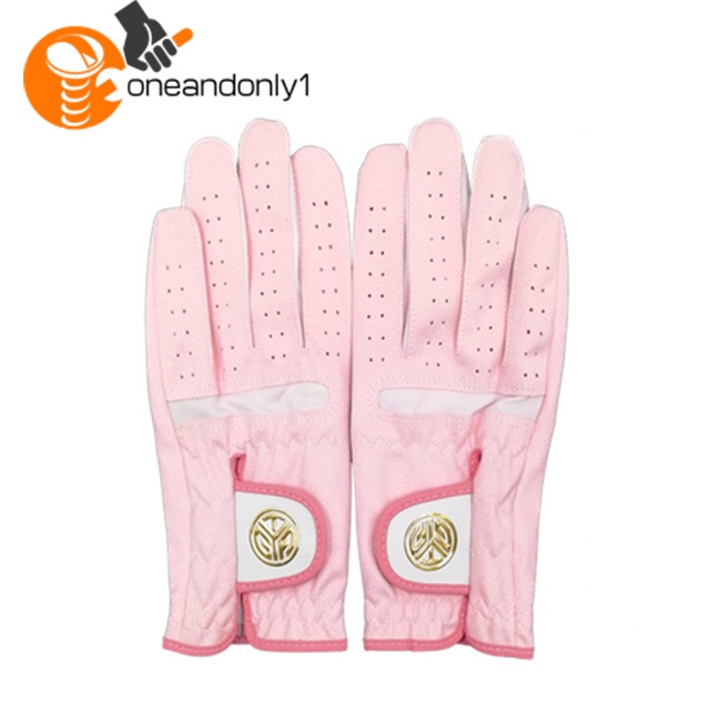 1 Đôi Găng Tay Đánh Golf Bằng Vải Vi Sợi Chống Nắng Chống Mòn Thoáng Khí Có Thể Giặt Sạch Dành Cho Nữ