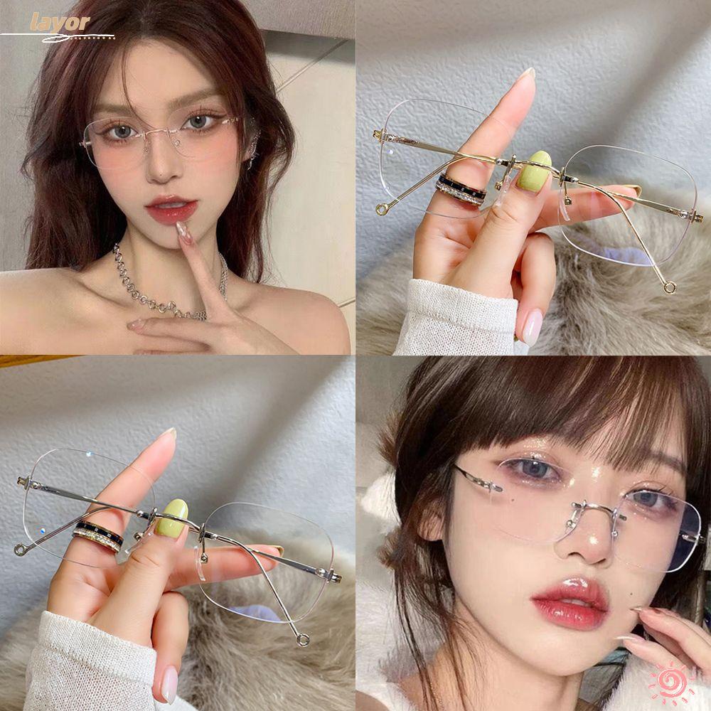 Kính Mát Đặt Trong Suốt|Kính Mát Vuông Gọng Kim Loại