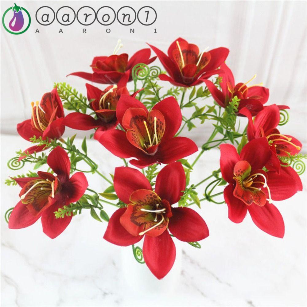 Hoa Lan Nhân Tạo 3D Nhiều Màu Sắc Dùng Trang Trí Nhà Cửa AARON1