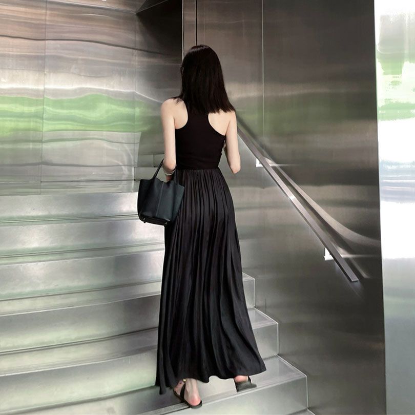 [Hàng Có Sẵn] Đầm Không Tay Cao Cấp Phong Cách Hàn Quốc Với Phần Eo Cắt Xẻ