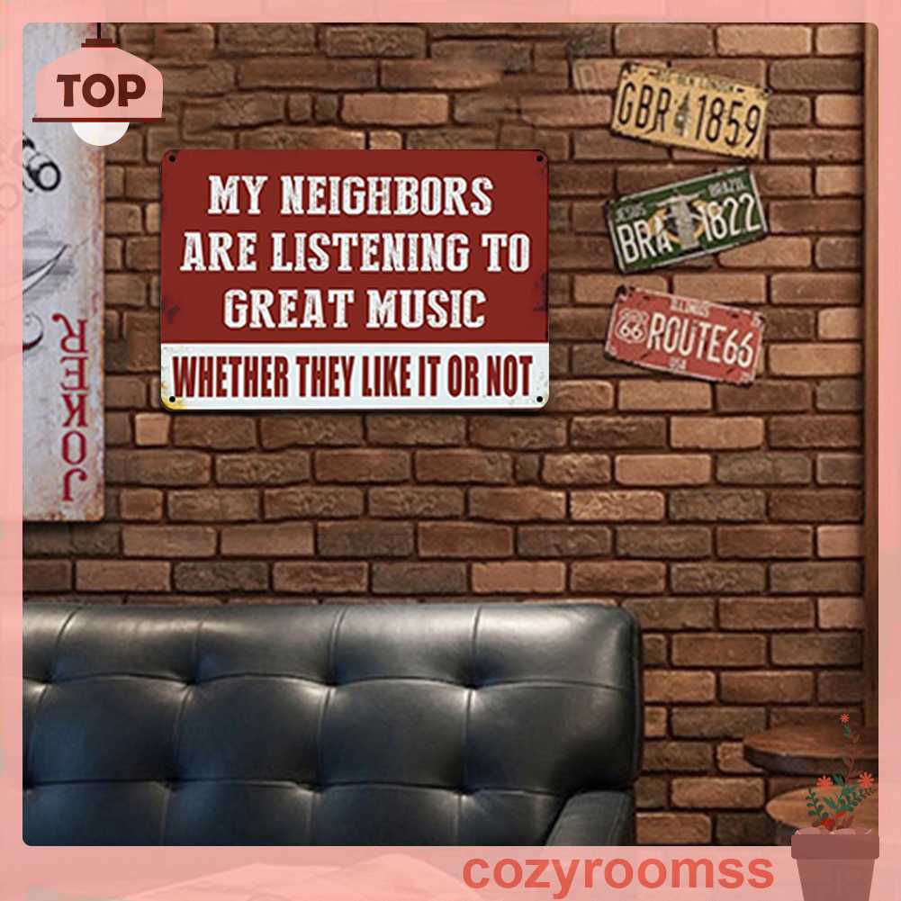 Bảng Kim Loại Chữ Nhật Treo Tường Trang Trí Phong Cách Vintage