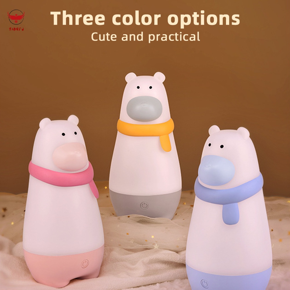 Đèn Ngủ Hình Gấu Dễ Thương Sạc USB