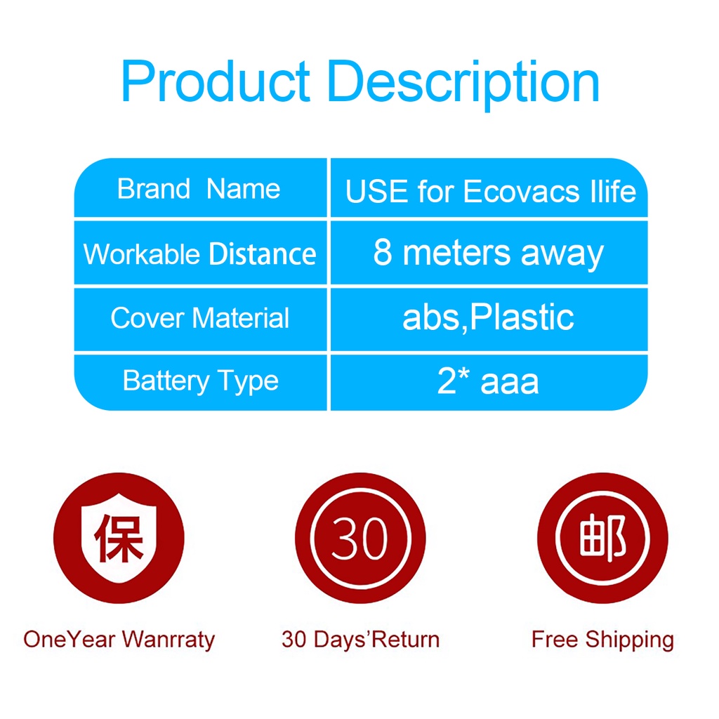 Bộ Điều Khiển Từ Xa Chuyên Dụng Cho Xe Hơi 10001090 Máy Hút Bụi ecovacs ilife a4s a4 v3s pro v7s plus v7s v5s v5s pro