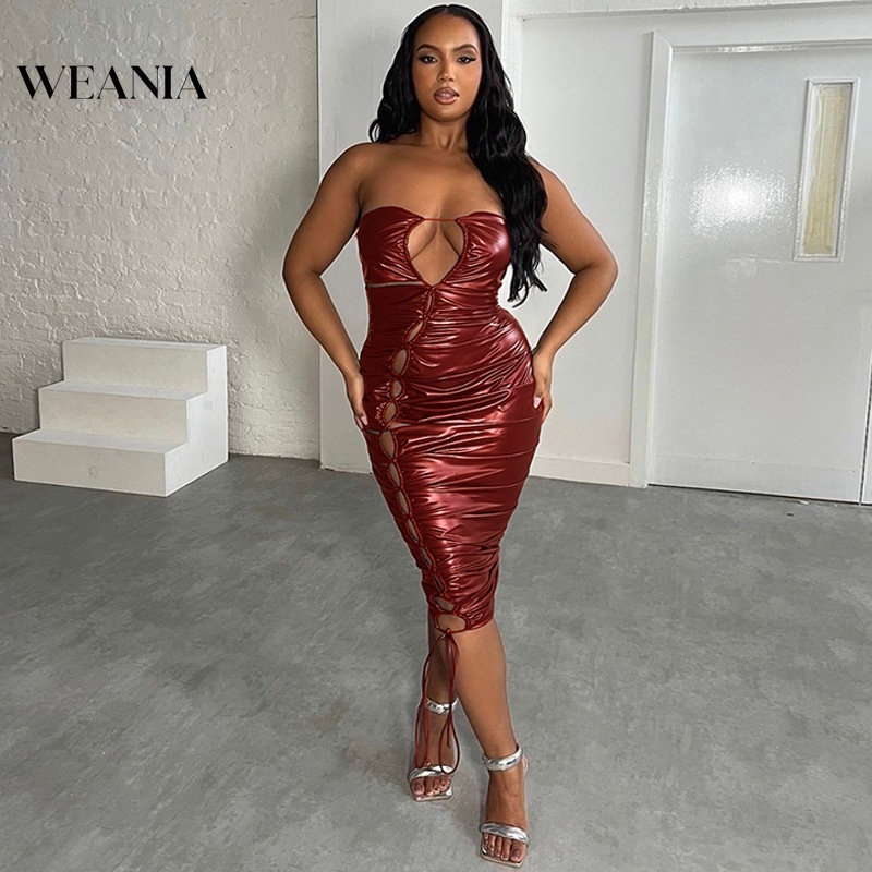 Đầm Ôm Dáng Khoét Vai Thiết Kế Khoét Rỗng Gợi Cảm Cho Nữ