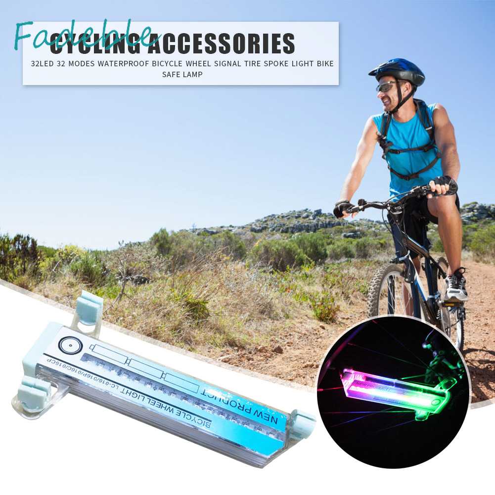 Set 2 Đèn Led 32 Bóng Nhiều Màu Sắc Gắn Căm Xe Đạp Leo Núi
