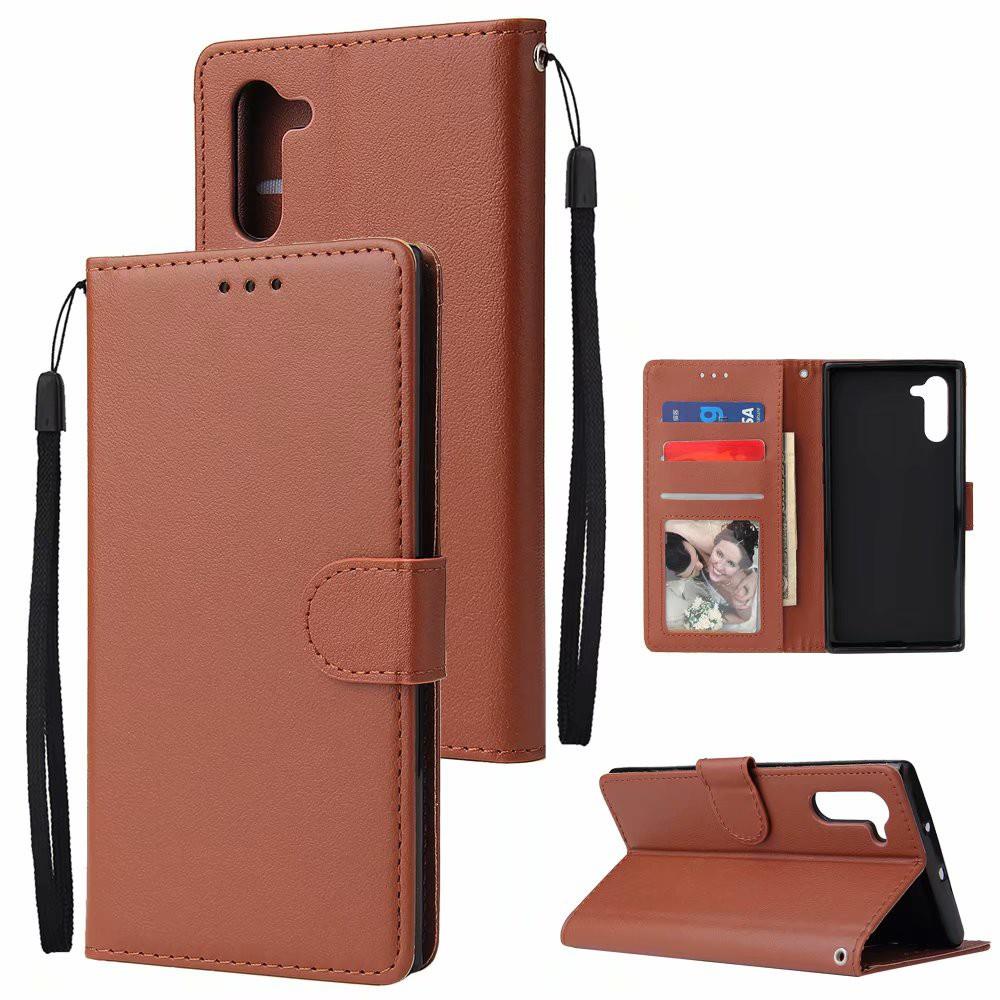 Bao Da pu Điện Thoại Nắp Lật Kèm Ngăn Đựng Thẻ Cho Samsung Galaxy Note 8 9 10 20 Ultra Plus 5 Note note5