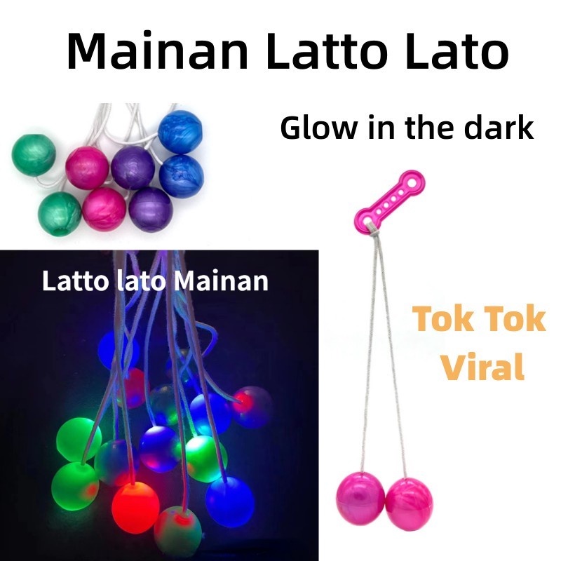 Đồ Chơi Lato Lato Lato Có Đèn LED Phát Sáng Kích Thước Lớn 4.0cm