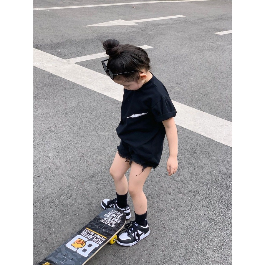 Quần Short Denim Phong Cách Hàn Quốc Thời Trang Mùa Hè Cho Bé Gái