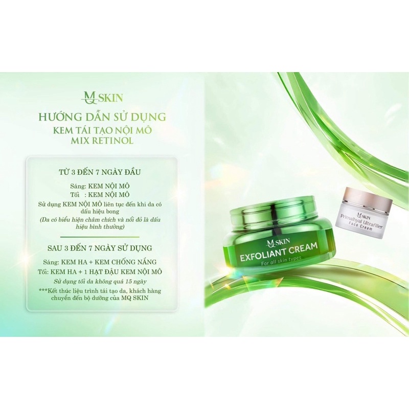 MQ SKIN Exfollant Cream 30g - Kem tái tạo nội mô 30g