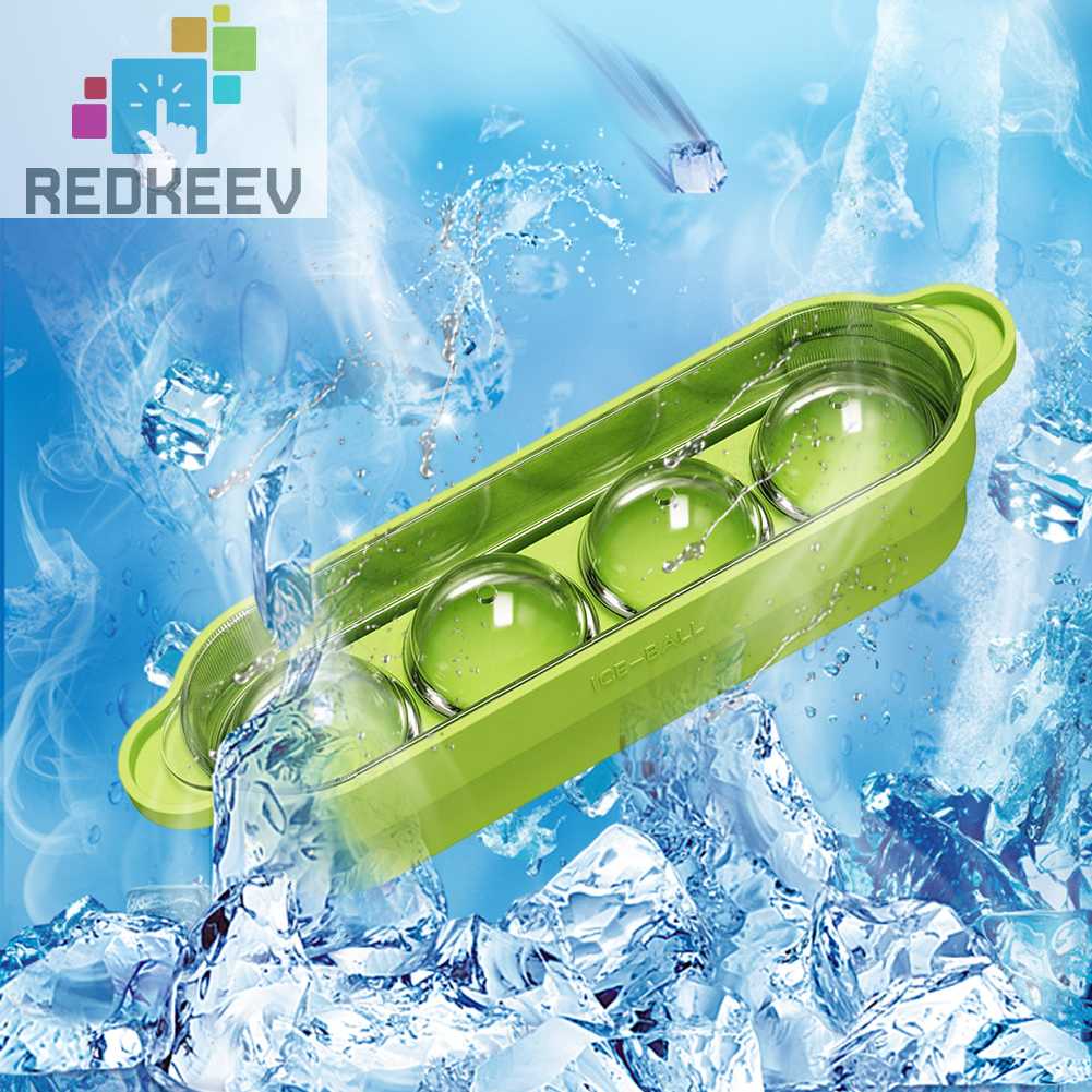 Khuôn Silicone Làm Đá 4 Ô Có Thể Tái Sử Dụng