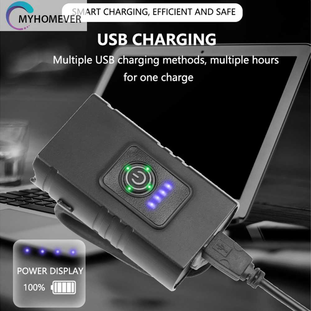 Đèn Pha LED 6 Chế Độ 10W 800LM Kèm Sạc USB Chuyên Dụng Cho Xe Đạp Leo Núi