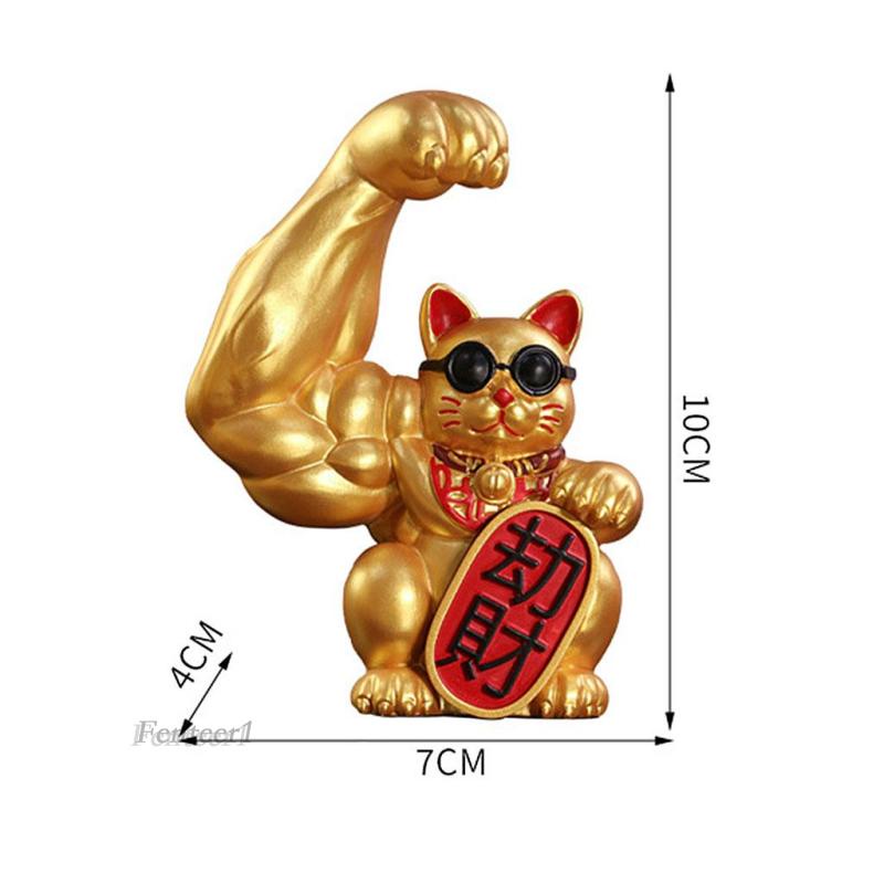 Mô Hình Chú Mèo May Mắn Dùng Trang Trí Phong Thủy 1