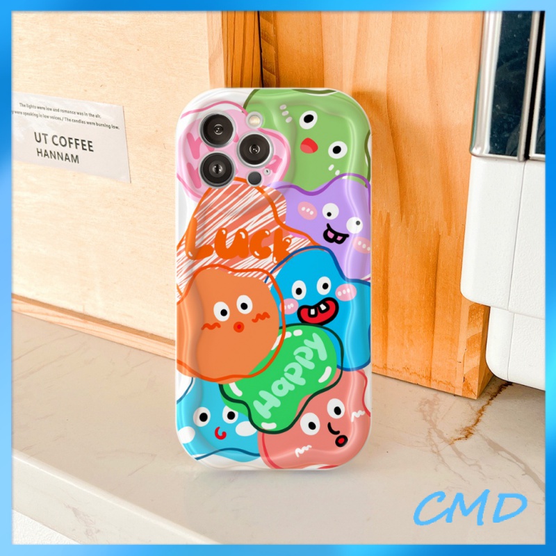 Ốp lưng iphone Điện Thoại Bánh quy graffiti, động vật và quái vật bong bóng dễ thương, viền sóng 3D, vỏ điện thoại máy ảnh chống rung Cho Iphone 6 / 6S / 6splus / se / 7 / 7plus / 8 / 8plus / X / xs / xsmax / 11 / 12 / 13 / 14 / Plus / pro / pro max-217