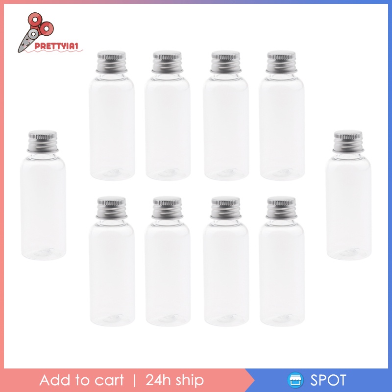 [Prettyia1] Set 20 Bình Rỗng Đựng Mẫu Vật Nuôi Trong Suốt Có Nắp Vặn 50ml
