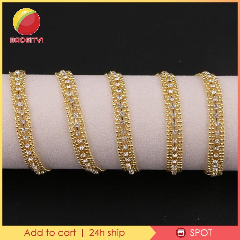 [Baosity 1] Cuộn Dây Ruy Băng Ren Đính Hạt Cườm 1 Yard Làm Đồ Thủ Công