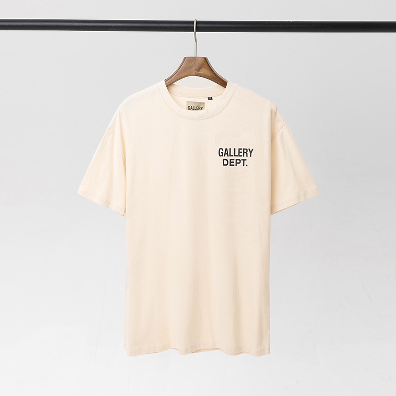 Gal &amp; LERY - DE &amp; PT- Áo Thun cotton Nguyên Chất Tay Ngắn Cổ Tròn In Chữ slogan Cơ Bản Thời Trang