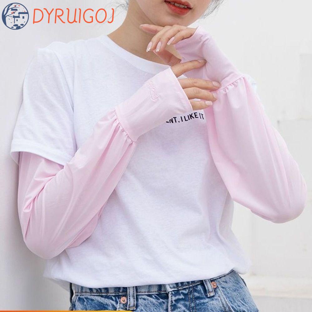 Vỏ Bọc Cánh Tay Chống Tia UV Thoáng Khí Màu Trơn Dành Cho Lái Xe