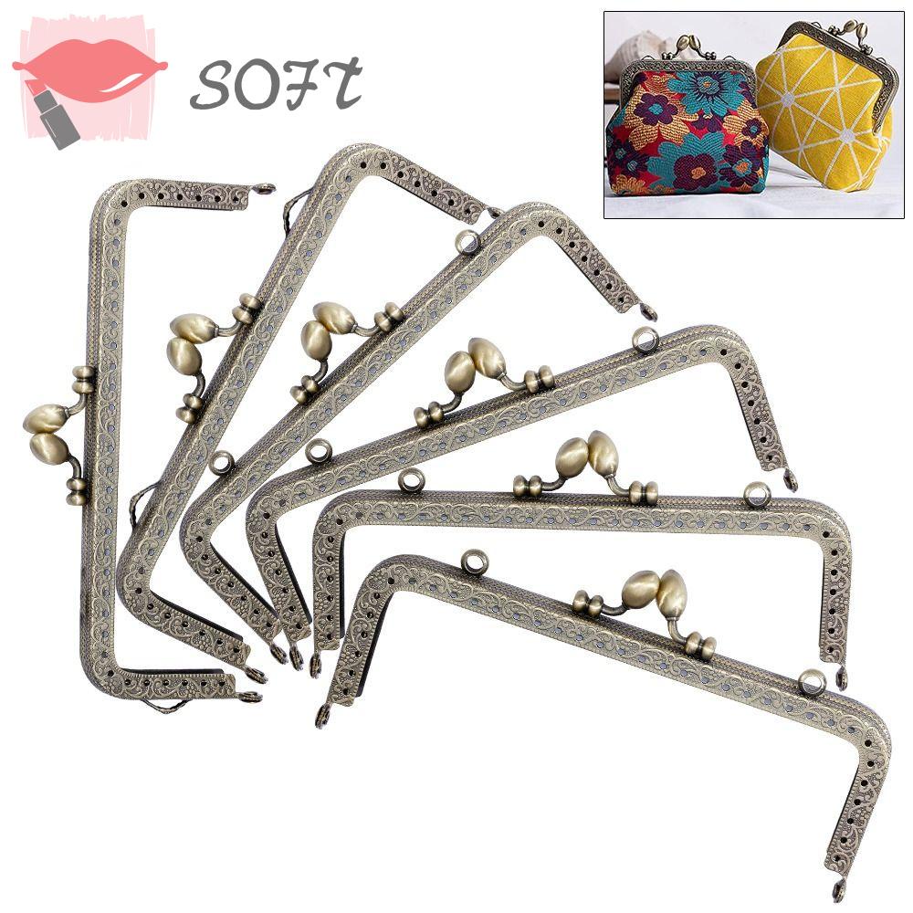 Khung Khóa Túi Xách In Chữ Kiss Phong Cách Vintage Độc Đáo DIY