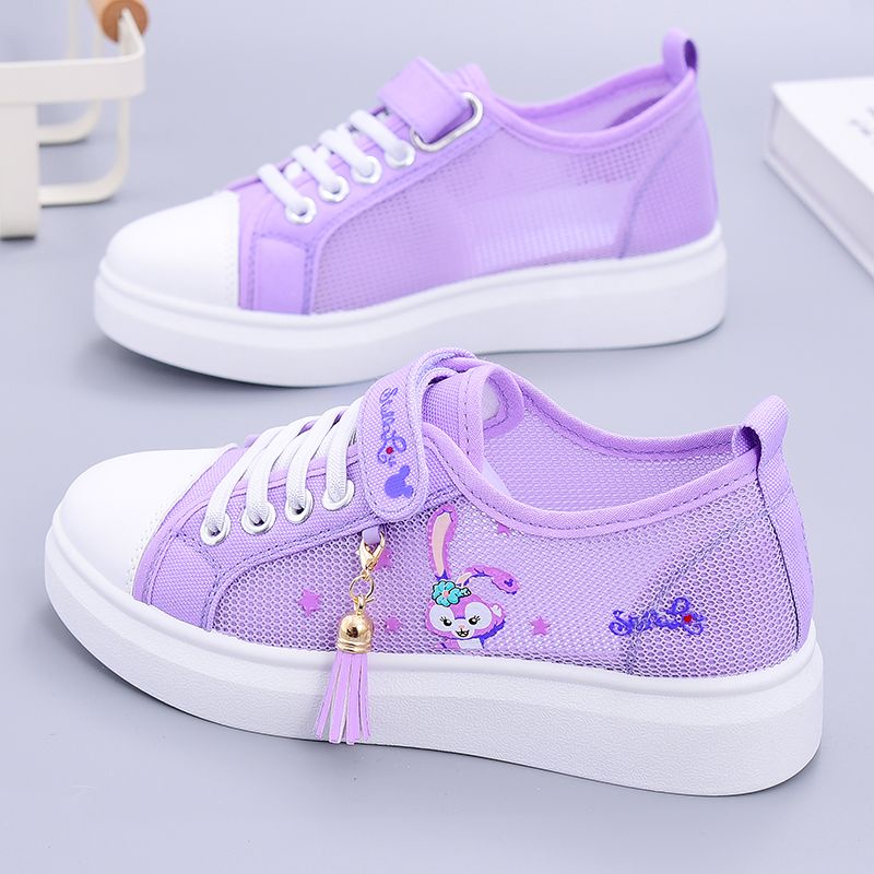 Giày Thể Thao Vải Canvas Phối Lưới Thoáng Khí Phong Cách Mới 2023 BG72 Cho Bé Gái