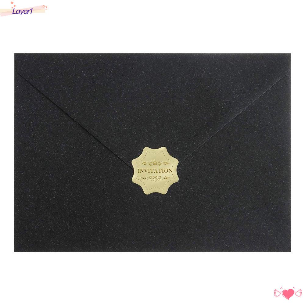 Set 1 50 Miếng Dán Niêm Phong Thiệp Mời Kích Thước 5x7 inch