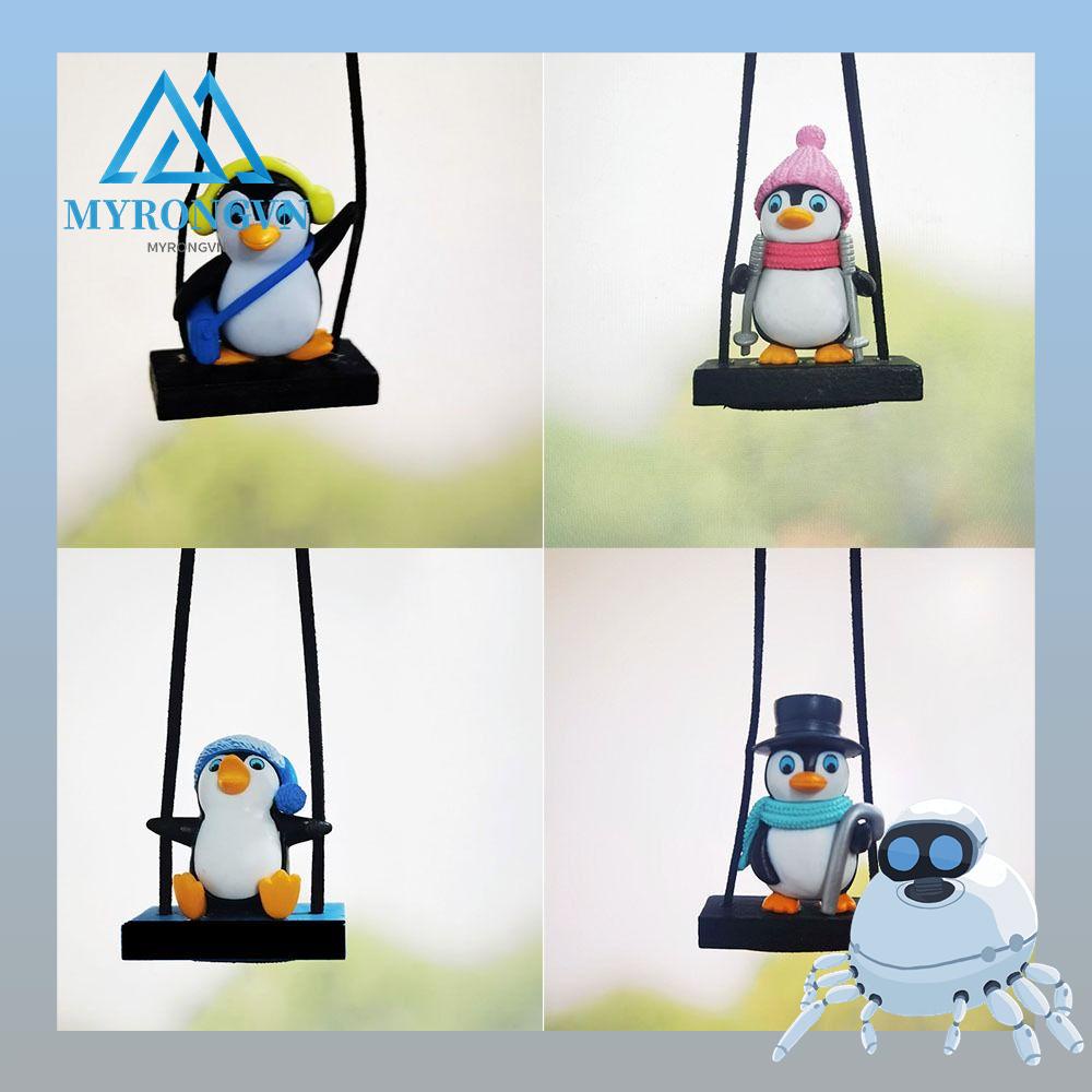 Dây Treo Trang Trí Gương Chiếu Hậu Hình Chim Cánh Cụt Mini Cho Xe Hơi MYRONGVN